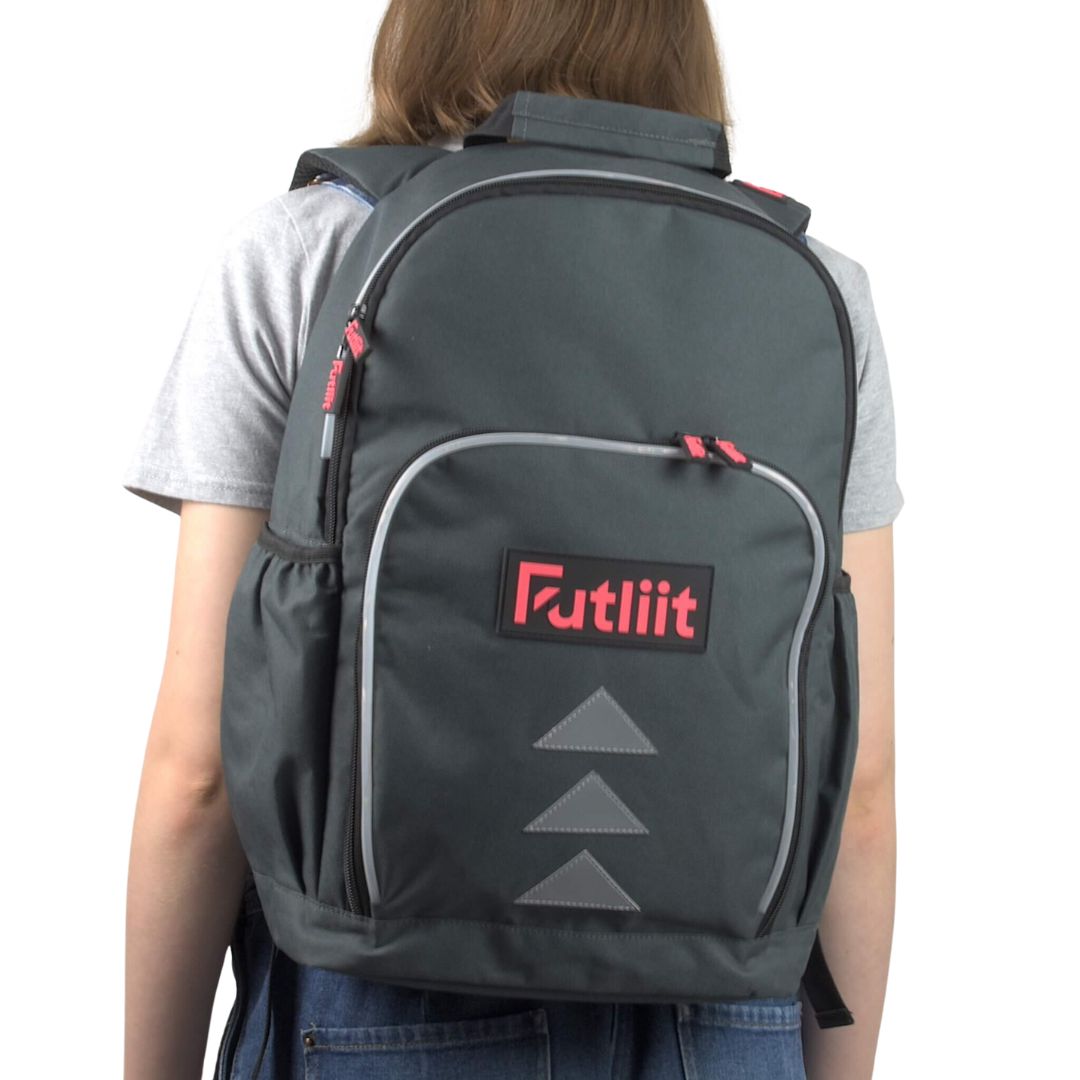 Futliit LED backpack worn on a model from the rear